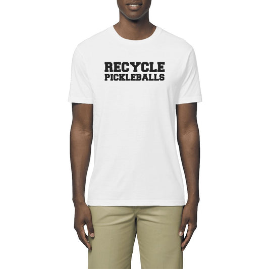 "Recycle Pickleballs" - Premium 100% Organic Cotton t-shirt (Unisex) - Service Pickleball